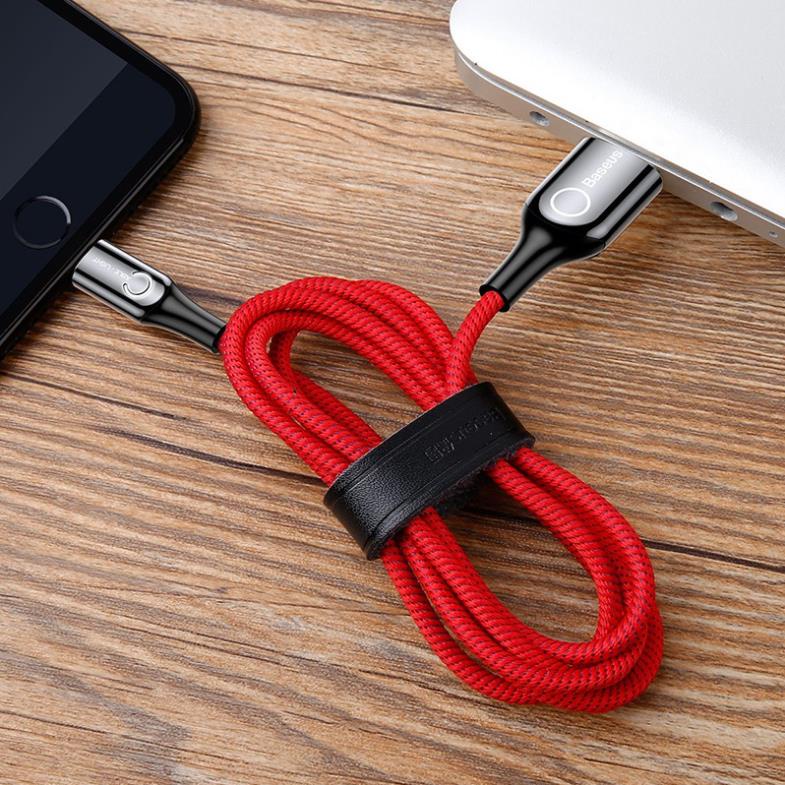 Cáp Baseus Tự Ngắt Thông Minh cổng USB to L 2.4A sạc/ truyền dữ liệu chất lượng cao cho điện thoại