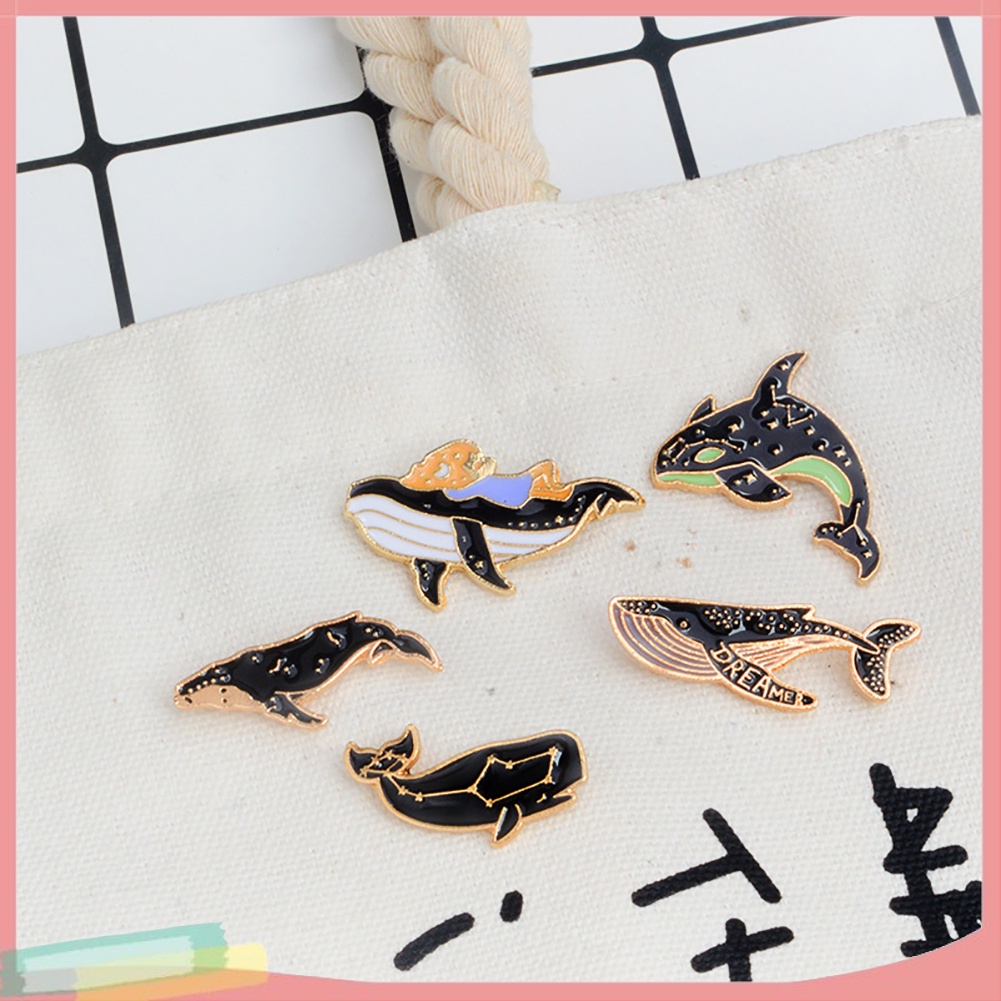 Trâm cài áo họa tiết cá heo / cá voi dễ thương