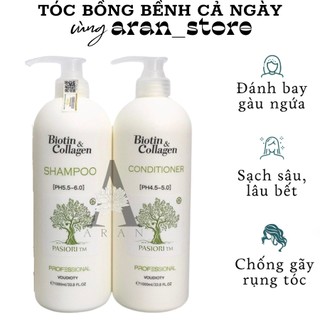 Cặp dầu gội xả biotin trắng 1000ml