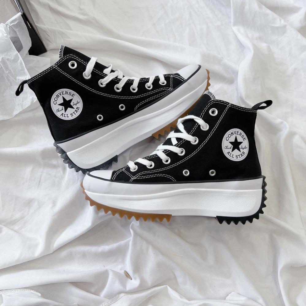 Giày thể thao Converse Run Star Hike Hi Black Hike High top CV cổ cao nam nữ độn đế,cv run cao cổ , đế răng cưa v