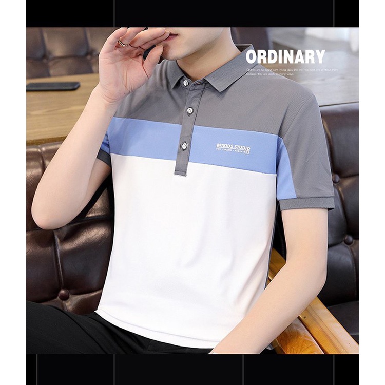 Áo thun polo nam có cổ tay ngắn mẫu đẹp 2023 in chữ STUDIO chất thun cotton 4c thoải mái thoáng mát