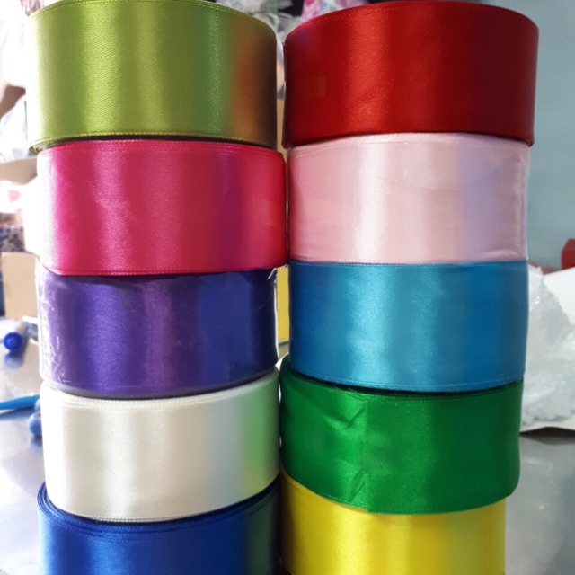 Ruy băng lụa cuộn dài 22m-30m bản rộng 2cm/3cm/4cm