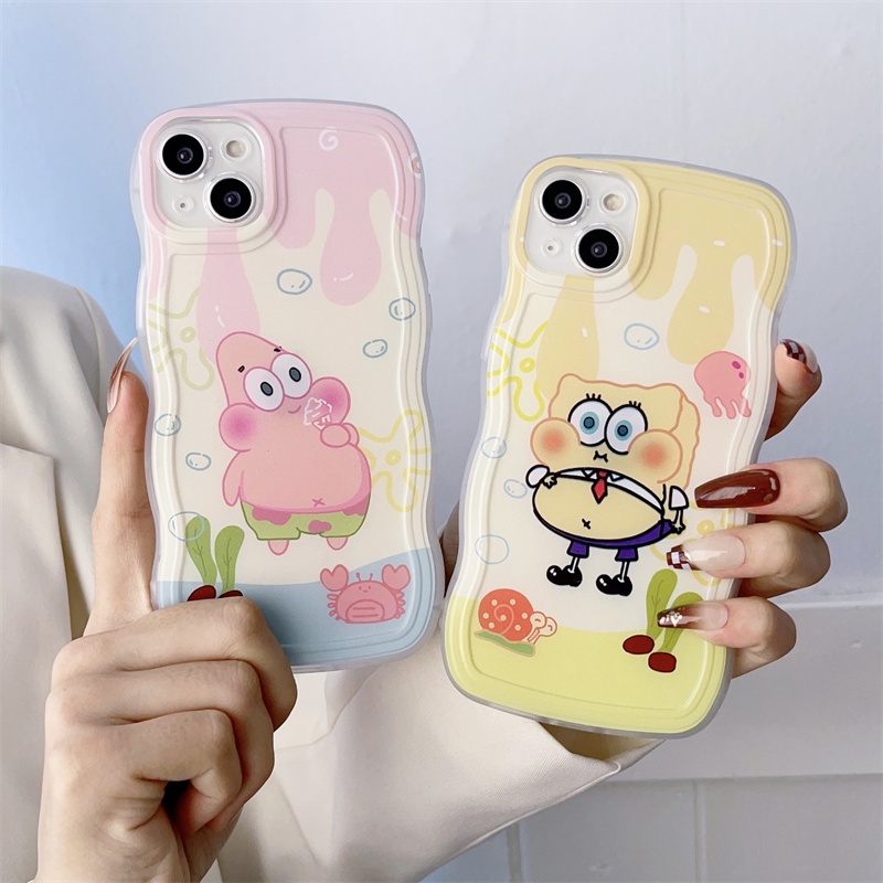 Ốp lưng OPPO Reno 8 8Z 8T 7 7Z 5 4 F11 Pro F9 F7 F5 F1s Realme 5 5i C35 C21Y C25Y C11 C2 C1 Reno8 Z T Reno8Z Reno8T Reno7 Reno7Z Reno5 Reno4 OPPOF11 OPPOF9 OPPOF7 OPPOF5 OPPOF1s 4G 5G 2020 2021 2022 Transparent Wave Spongebob Soft Case