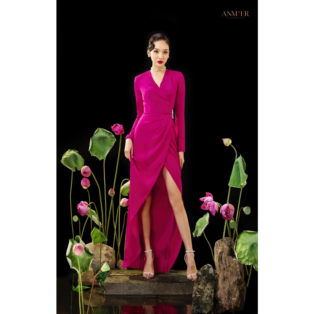 Nitaly Dress - Đầm dự tiệc xếp li dài - Hàng thiết kế cao cấp của Anmier - Phong cách cổ điển