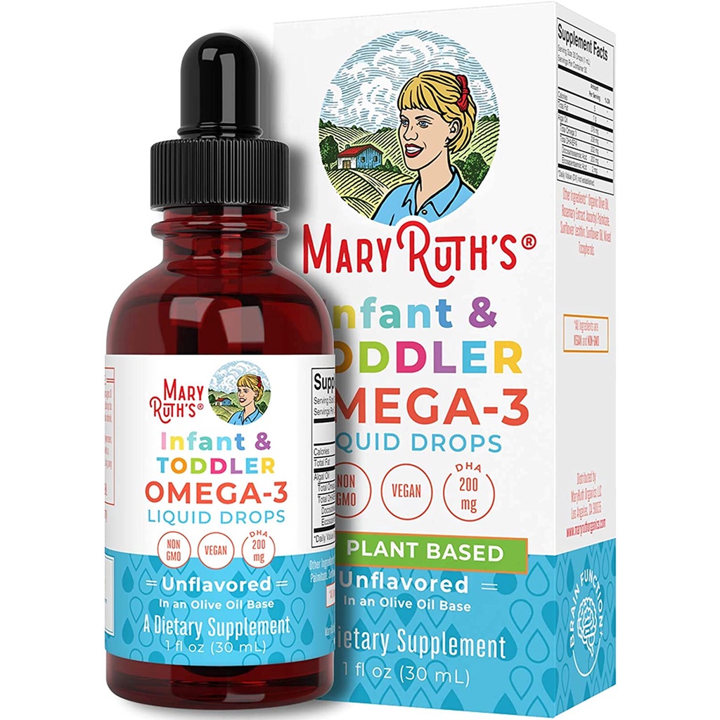 Omega 3 Cho Bé 6 Tháng - 3 Tuổi MaryRuth's Infant &amp; Toddler Omega-3 Liquid Drops 30ml