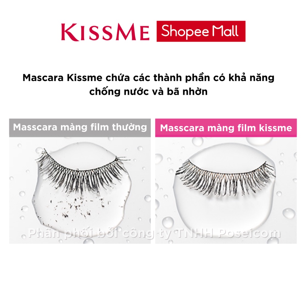 Mascara màng film nâng cong dày mi Kissme Heroine Make Curl Waterproof Mascara Advanced Film 6G