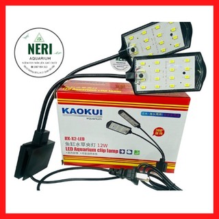 Đèn led kẹp siêu sáng kaokui x2 12wat | kẹp thành bể hồ cá, hồ thuỷ sinh