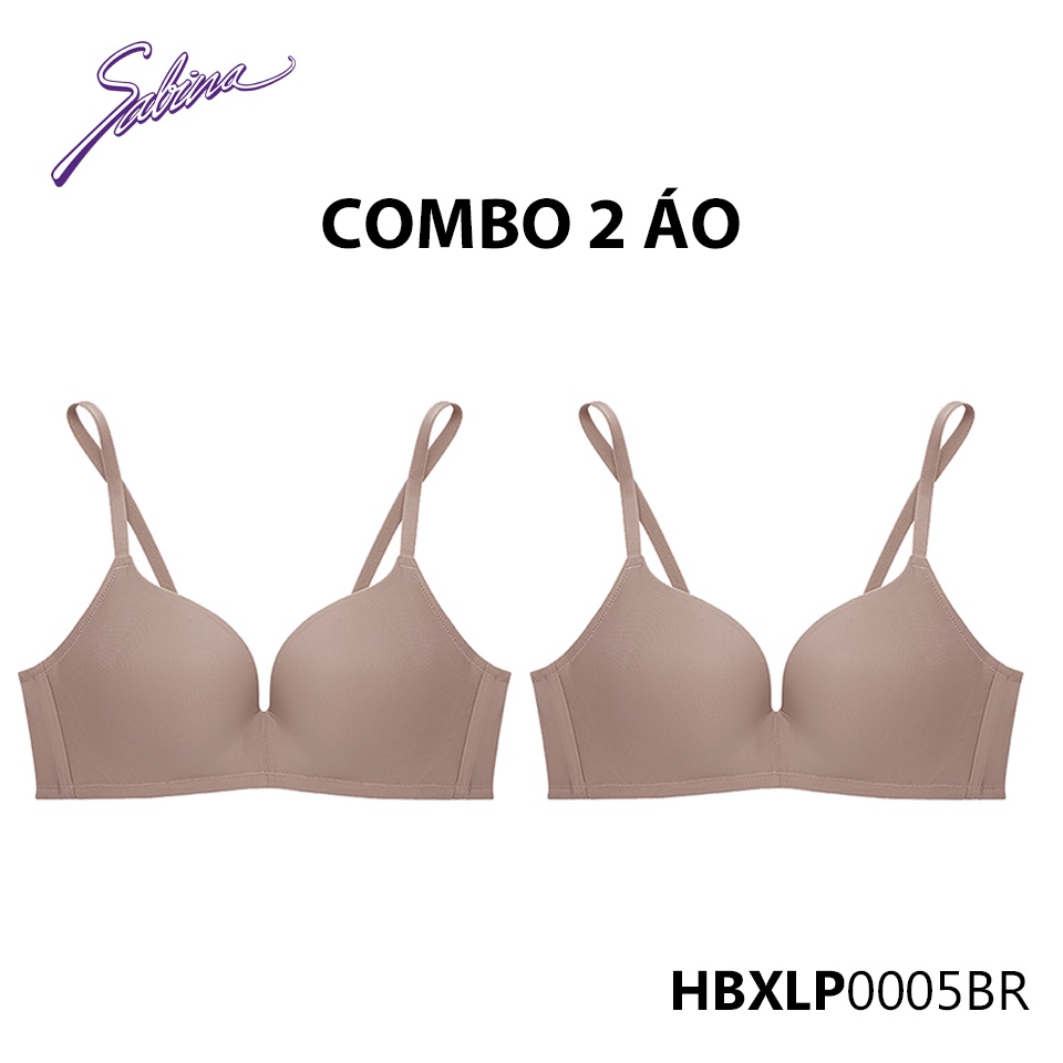 Combo 2 Áo Lót Không Gọng Mút Dày Siêu Nâng Ngực Màu Trơn Habpy Lady By Sabina HBXLP0005