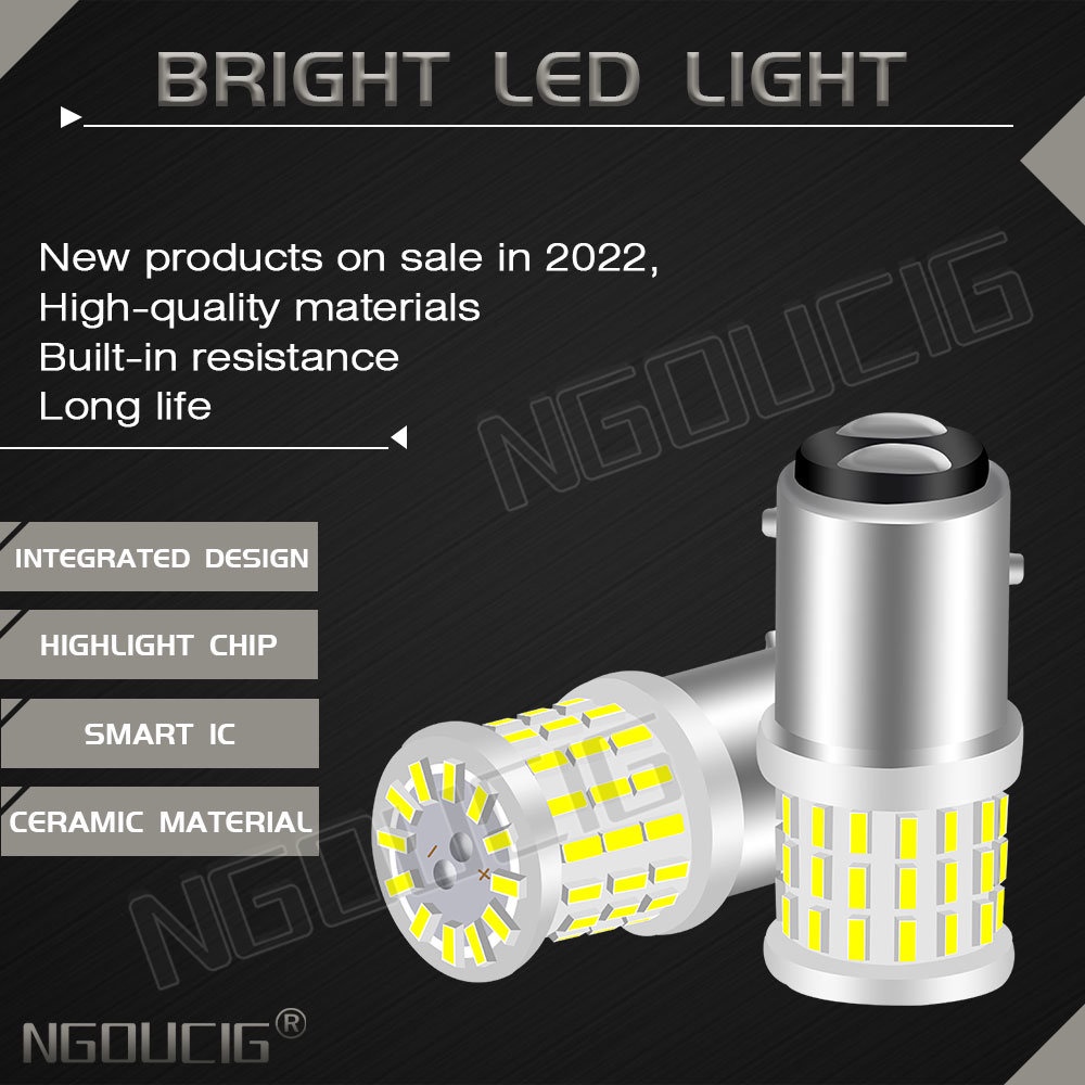 Bóng Đèn Led Tín Hiệu 57SMD 1156 1157 BAU15S BA15S P21W BAY15D P21 5W DC12V Chuyên Dụng Cho Xe Mô Tô