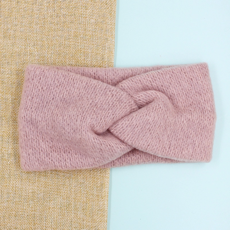 Băng Đô Len Bản Rộng Co Giãn Màu Trơn Thời Trang Mùa Đông Cho Nữ JP5