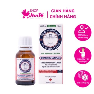 Men vi sinh Men vi sinh BioAmicus Probiotic Drops lọ 10ml Hỗ Trợ Tiêu Hóa của bé