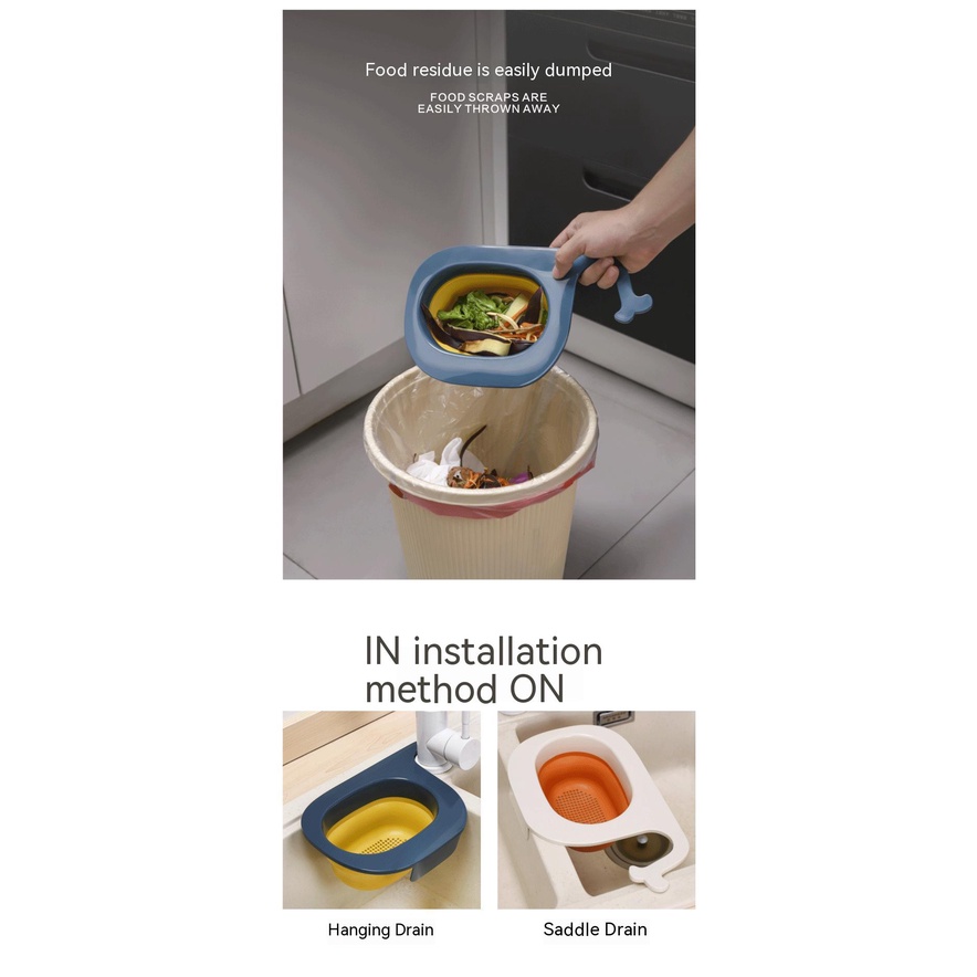 Rổ Đựng Trái Cây Treo Bồn Rửa Chén Hình Cá Voi Màu Sắc Tương Phản Dễ Thương