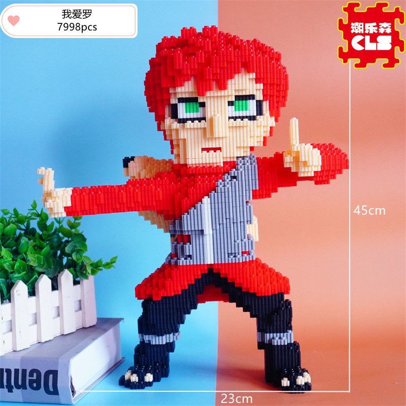 Le go siêu nhân naruto Đồ chơi Xếp hình lắp ráp mô hình nano 3d cỡ lớn bear brick.