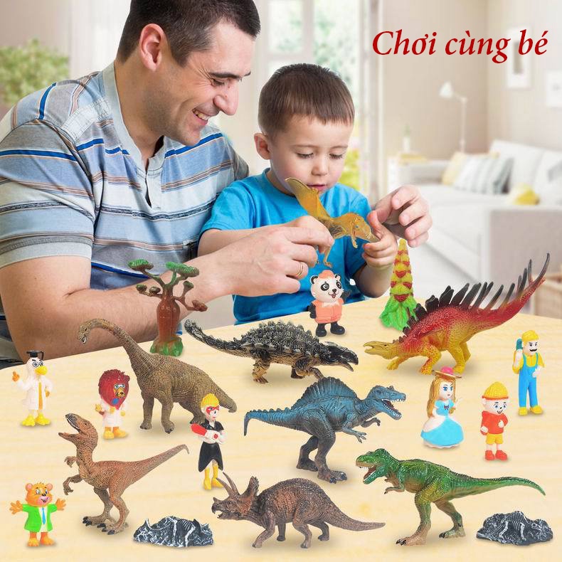 Đồ chơi mô hình khủng long 16 chi tiết - 12 con khủng long nhỏ cho bé - Đồ Chơi TinTin
