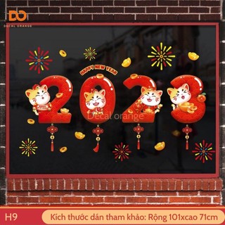 [COMBO3] Decal dán kính tết 2023