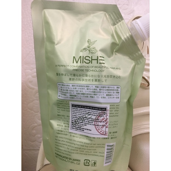HẤP ủ TÓC mishe PHỤC HỒI COLLAGEN SIÊU MỀM 500ml hương thơm nước hoa