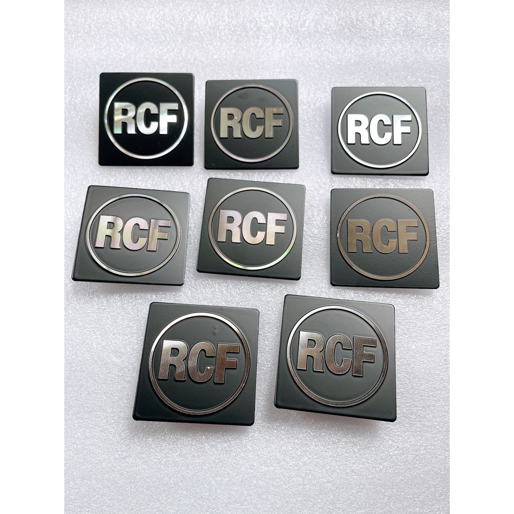 TEM LOA RCF NHÔM, KÍCH THƯỚC 5X5 CM, GIÁ BÁN 2 TEM