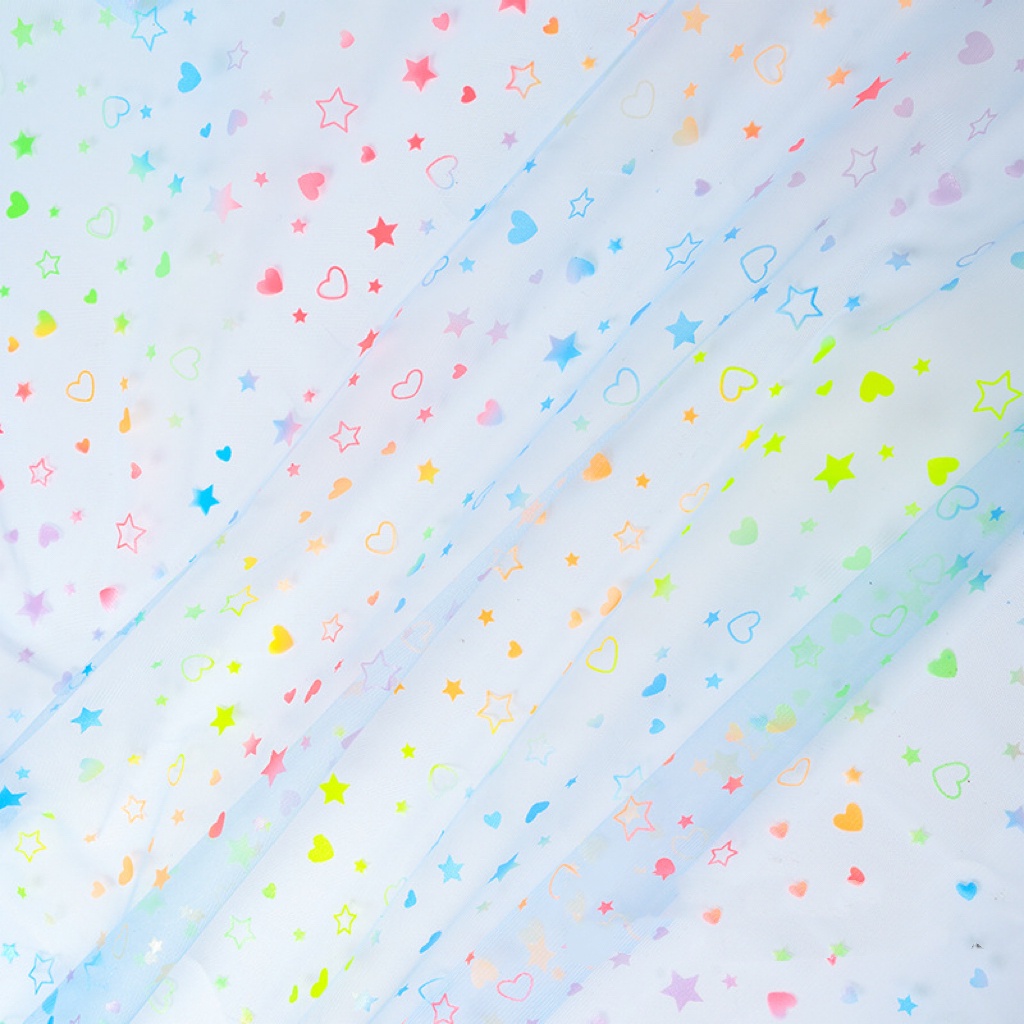 Vải Gạc In Hình Trái Tim Nhiều Màu Sắc Làm Đồ Thủ Công Cho Bé