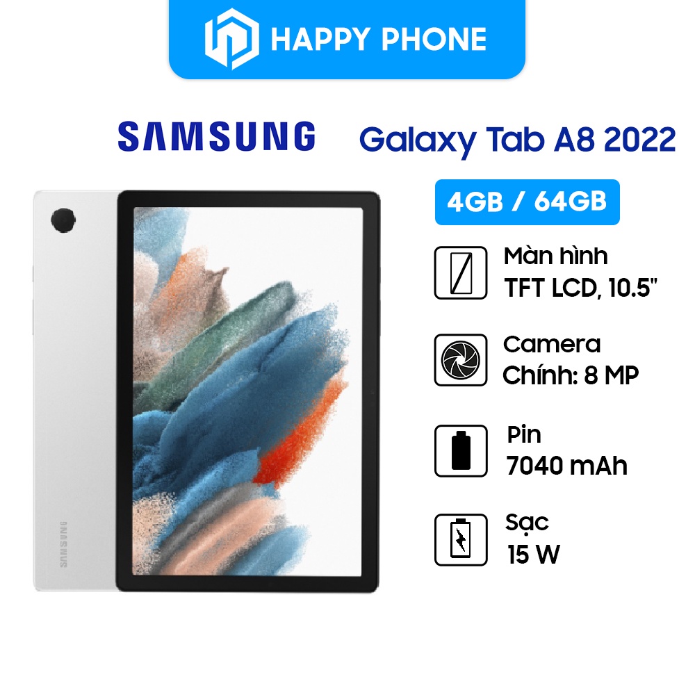 Máy Tính Bảng Samsung Galaxy Tab A8 2022 - Hàng Chính Hãng, Mới 100%, Nguyên seal