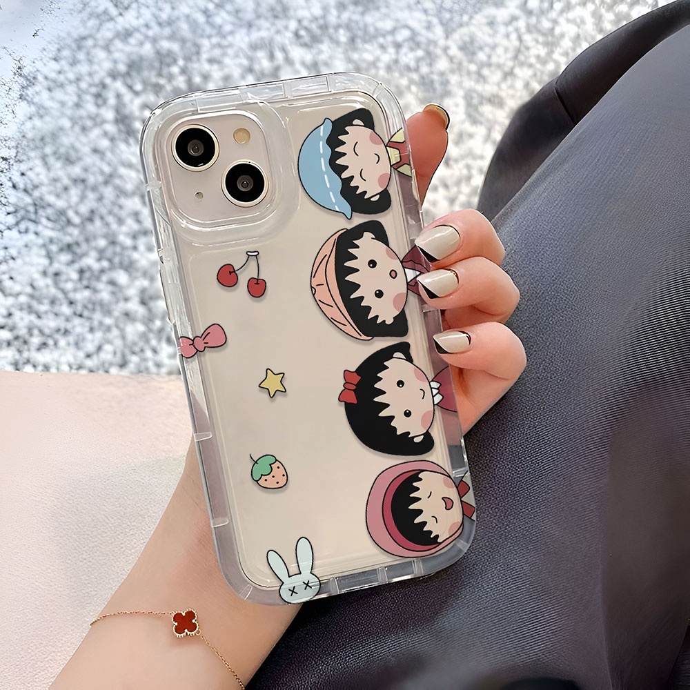 Ốp Điện Thoại Trong Suốt In Hình Maruko Cho iphone 14promax 11 13 12 7Plus X XS Max