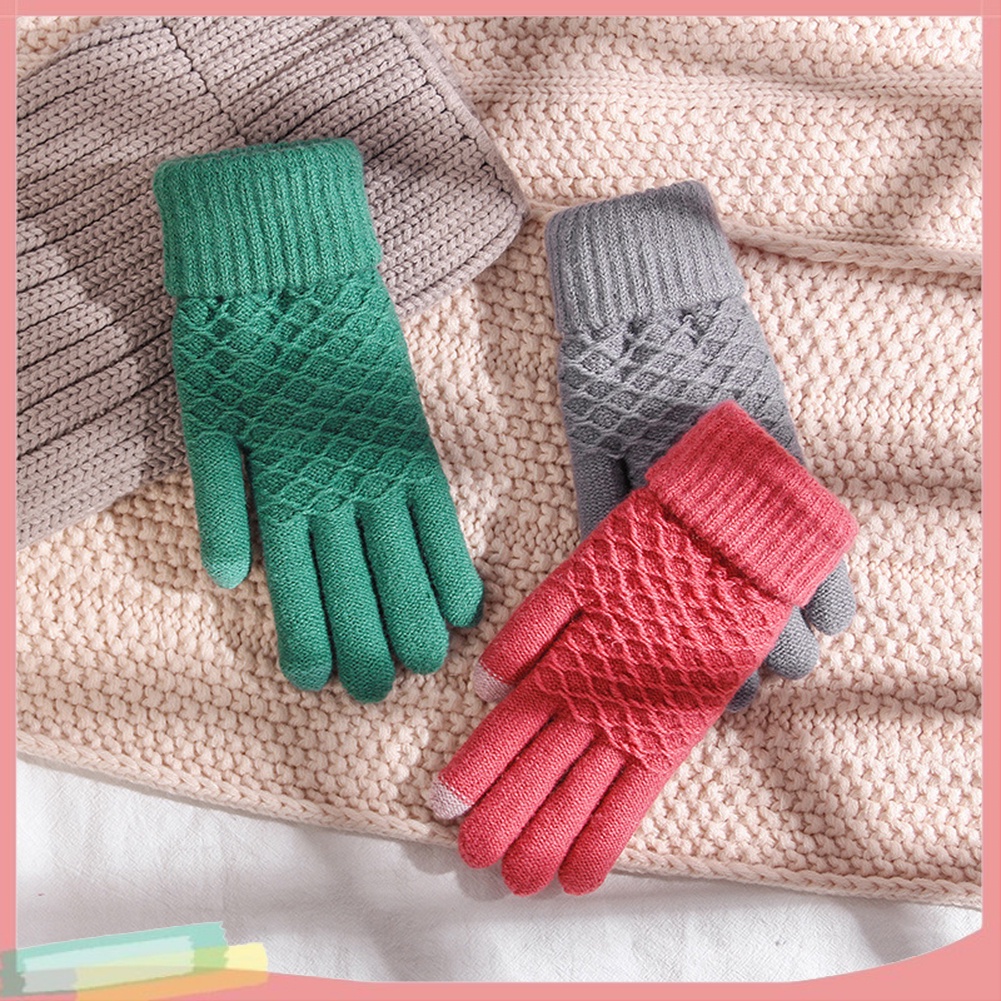 Đôi Găng Tay Len Ấm Áp Thời Trang Dành Cho Nữ