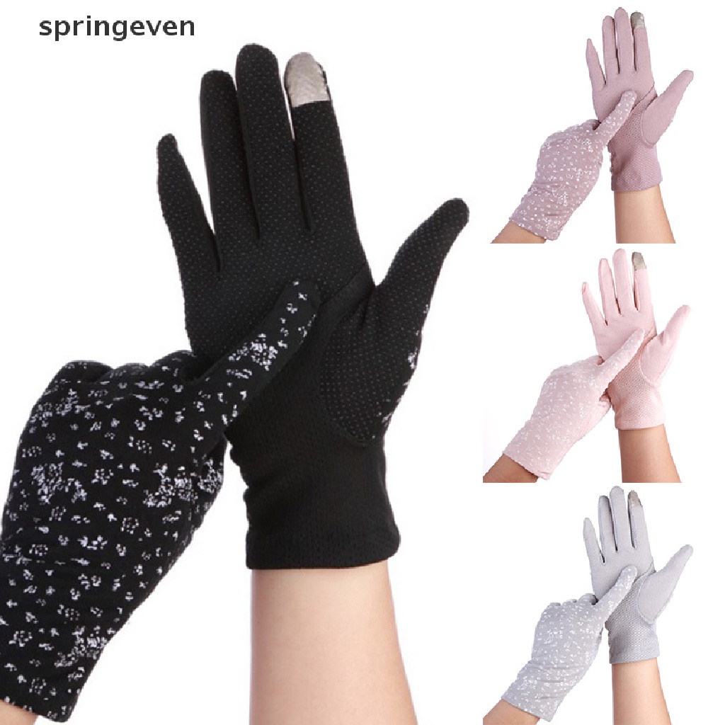 Găng Tay Lái Xe Chống Nắng / Tia UV Co Giãn Có Thể Chạm Màn Hình Cảm Ứng Thời Trang 20