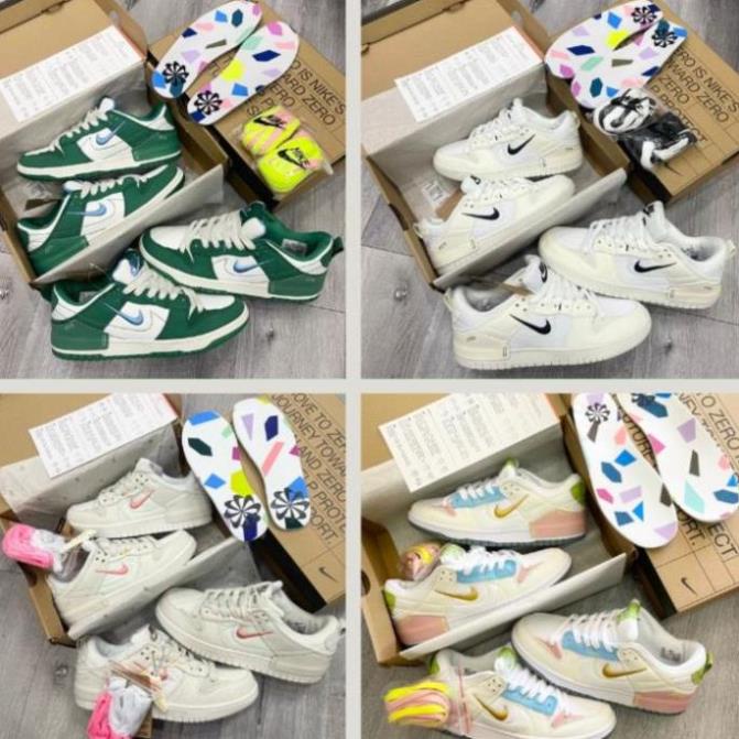 Giày Sneaker Sb Dunk Low Disrupt 2 Pale Ivory Black,Sb Dunk Low Kem Trắng Đen)Giày Sneaker SB duck xanh lá, SB dunk