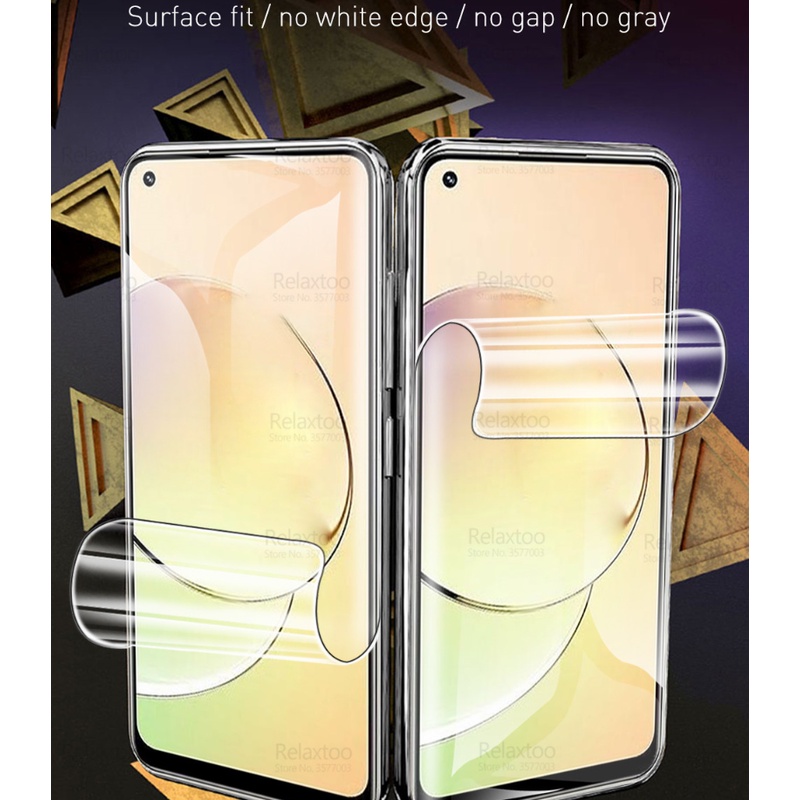 Kính Cường Lực Hydrogel Viền TPU Mềm Bảo Vệ Màn Hình Cho Realme 9 10 Pro Plus 10Pro + 9i 9Pro Realme9 Realme10 4G 5G