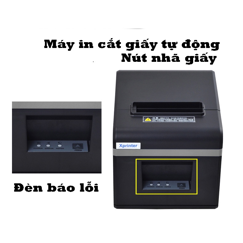 Máy in nhiệt KO DÂY WIFI in hóa đơn bán hàng - in bình luận livestream FB khổ giấy K80mm qua điện thoại laptop