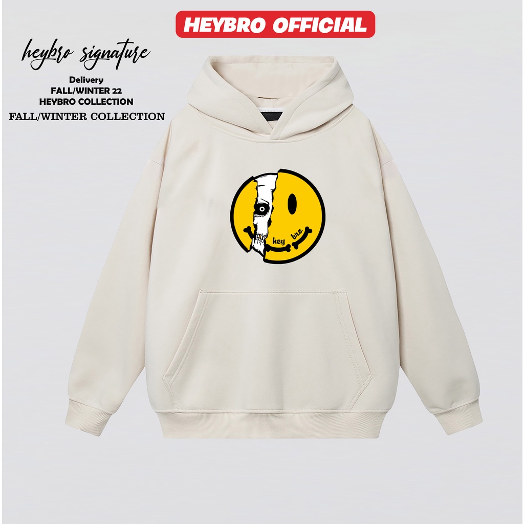 Áo hoodie nam nữ icon HEYBRO / Hoodie Unisex nỉ bông cotton nhiều màu