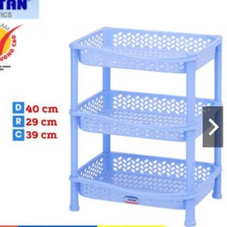 Kệ chén nhựa duy tân 3 tầng nhỏ ( 40 x 29 x 39cm ) Giao Màu Ngẫu Nhiên