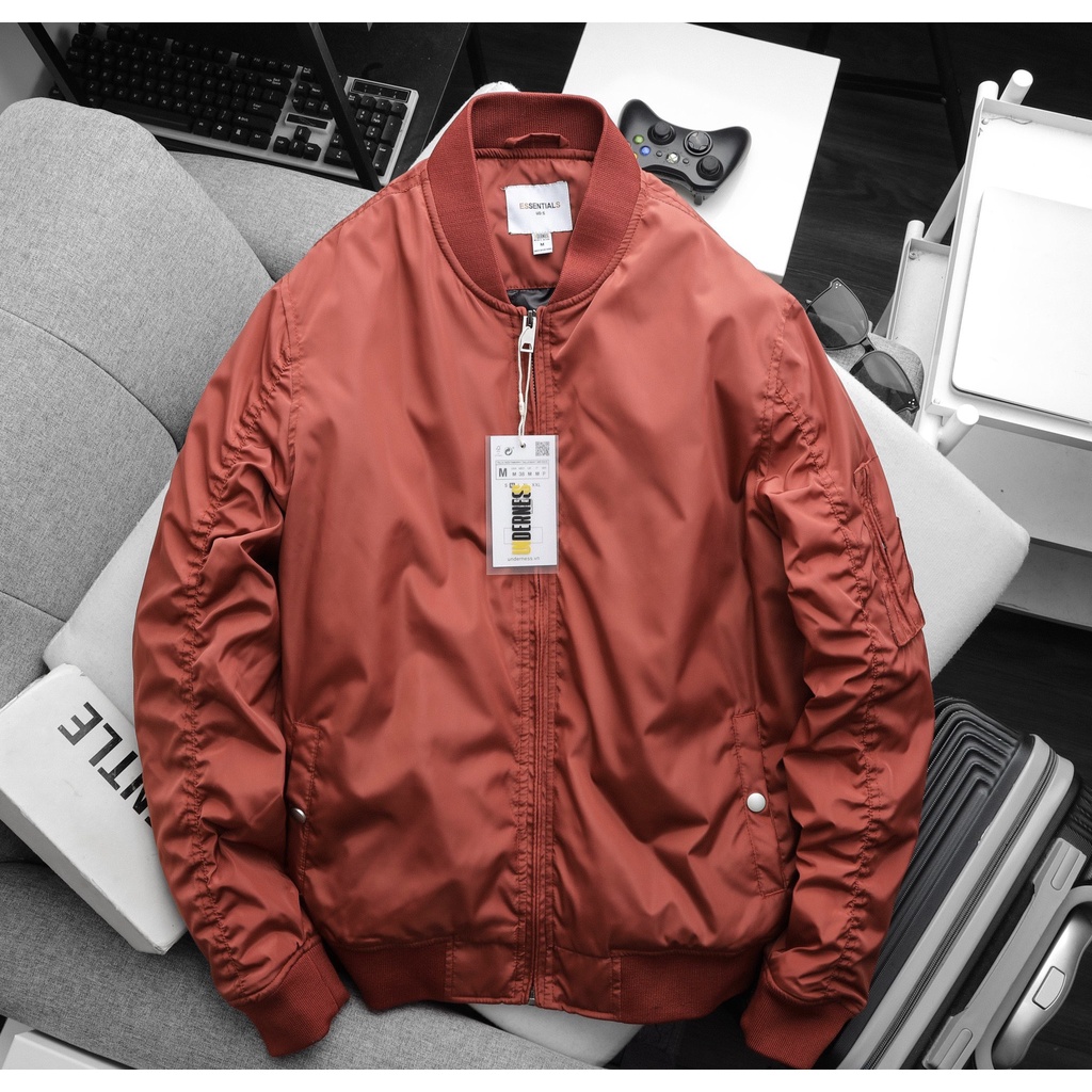 Áo Khoác Gió Bomber Basic Slimfit DICYDE 3 Lớp Chần Bông Siêu Ấm, chống thấm nước, Chất Liệu Vải Lụa Poly Cao cấp