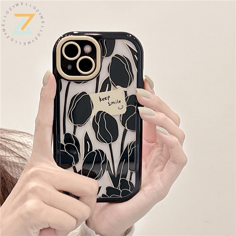 Ốp Điện Thoại Hình Hoa Tulip Cho OPPO A78 A57 2022 A77 A17 A77S A17K A5S A7 A3S A5 A15 A15S A16 A31 A52 A53 A54 A76 A74 A96 A9 2020 A5 2020 A16K