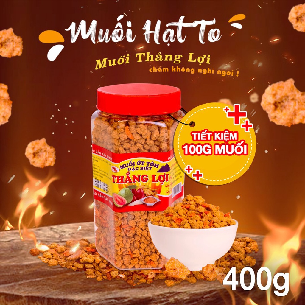 Muối tôm hạt to Tây Ninh Thắng Lợi siêu cay