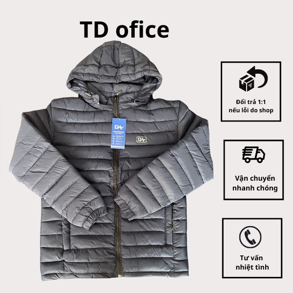 Áo Siêu Nhẹ, Áo Phao Nam Mũ 2 Lớp Form Dáng Thon Gọn Dễ Phối Đồ