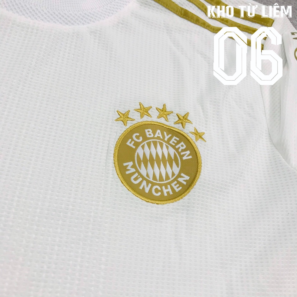 Đồ đá banh - bộ quần áo đá bóng nam FC Bayern màu trắng chất vải fex thái hàng đẹp