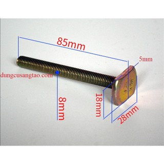 Bu lông T screw tán lớn 8mm x dài 80mm