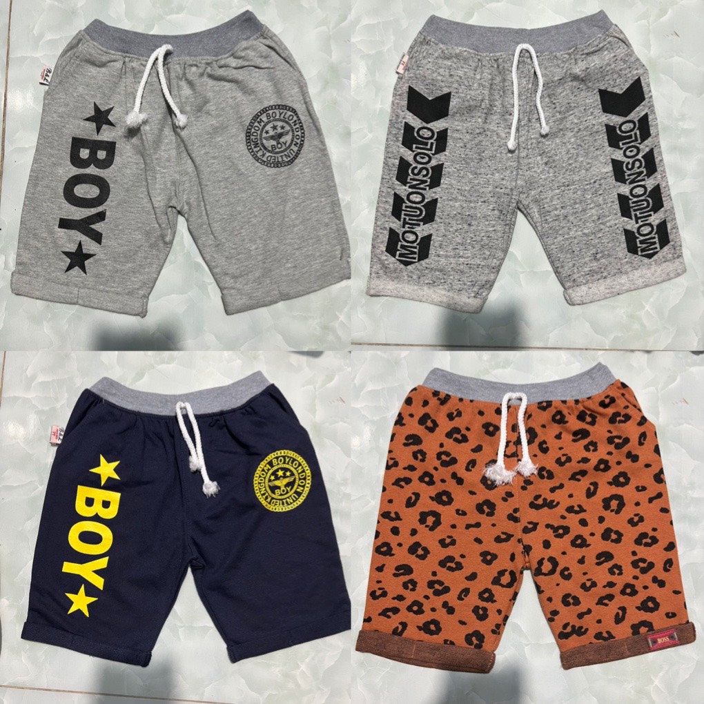 Quần đùi thun bé trai 17-20kg (Size 7)