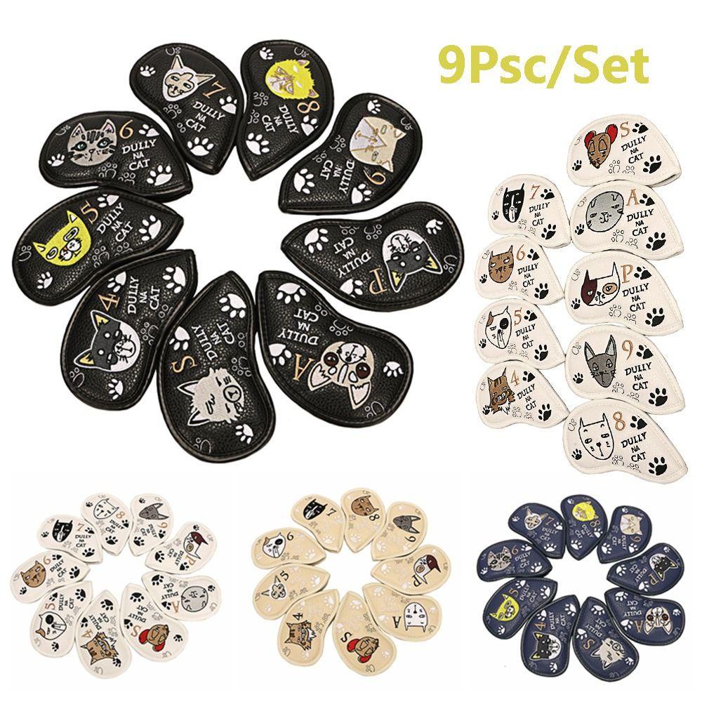 Set 9 Vỏ Bọc Gậy Đánh Golf Bằng Da PU Cao Cấp