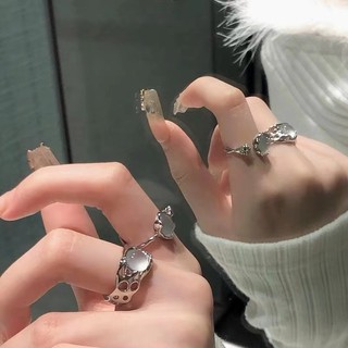 Nhẫn Cặp Đính Pha Lê Phong Cách Vintage Tinh Tế