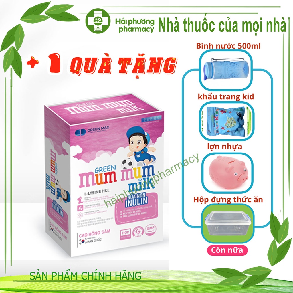 Sữa non Inulin GREEN Mum Mum milk - Hỗ trợ tiêu hóa và hấp thu dưỡng chất tăng cường sức đề kháng kích thích ăn ngon HP