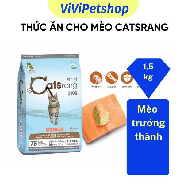 Hạt Catsrang thức ăn cho mèo trưởng thành 2kg