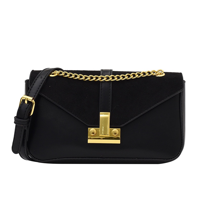 Túi Đeo Chéo Hình Vuông Nhỏ Màu Đen Phong Cách retro Cho Nữ