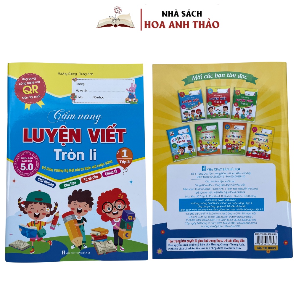 Sách - Cẩm Nang Luyện Viết Tròn Li Phiên Bản 5.0, Vở Tập Viết Chữ Thường Chữ Hoa Cỡ Nhỏ Theo Nhóm Bộ Kết Nối Tri Thức