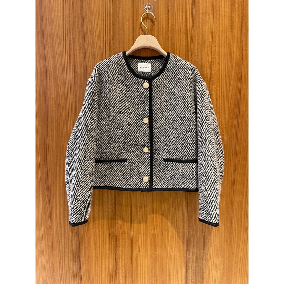 Áo khoác cardigan dáng ngắn phong cách Pháp cổ điển thời trang xuân thu cao cấp dành cho nữ