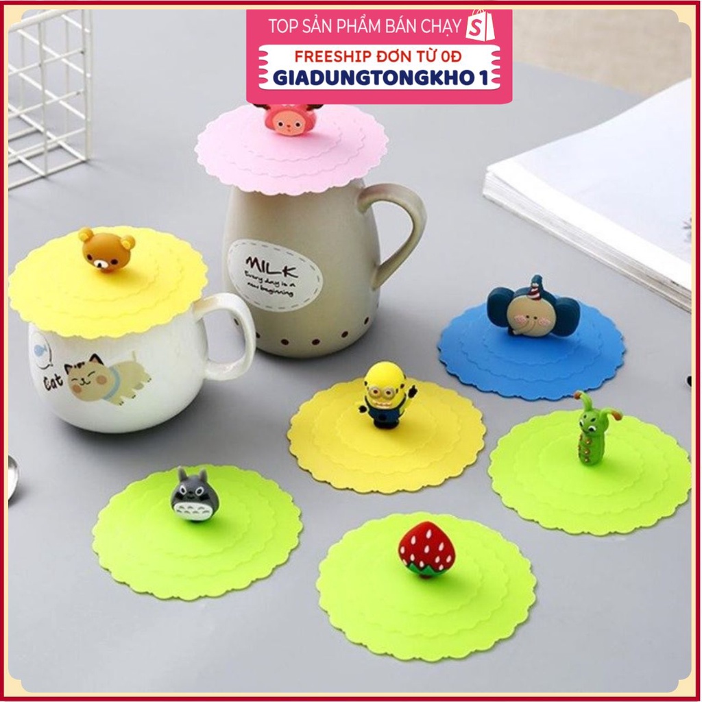 (Bán Buôn Sỉ) Nắp Đậy Ly Bằng Silicone An Toàn Đa Năng Tiện Dụng