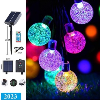 (Xả kho) Đèn năng lượng mặt trời 60 bóng 11m 8 kiểu nháy 4 mức sáng