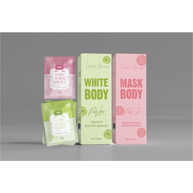 Gel Mask Body Lihola Cấp Ẩm Dưỡng Kích Trắng Chống Lão Hoá Phục Hồi Da 250gr