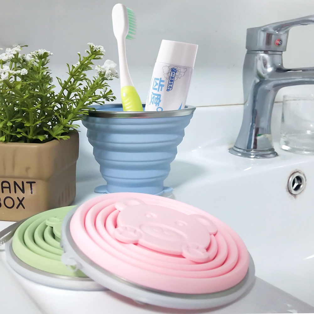 Cốc Silicone Có Thể Gấp Gọn Tiện Lợi Khi Đi Du Lịch