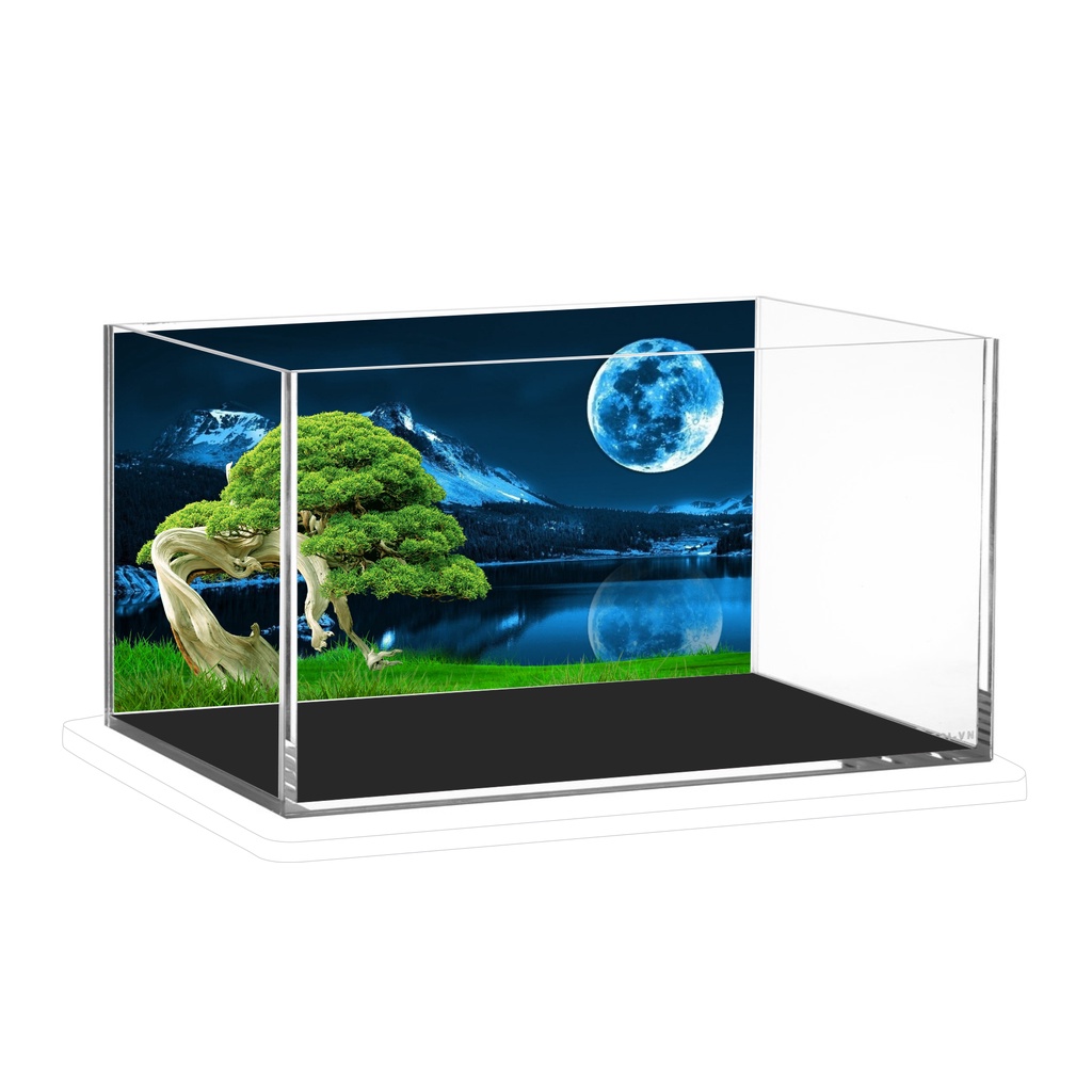 Bể cá thủy sinh mini để bàn chất liệu mica mẫu trăng 3